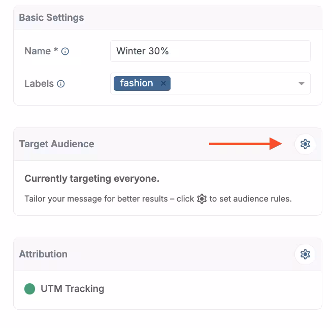 Target audience campaigns