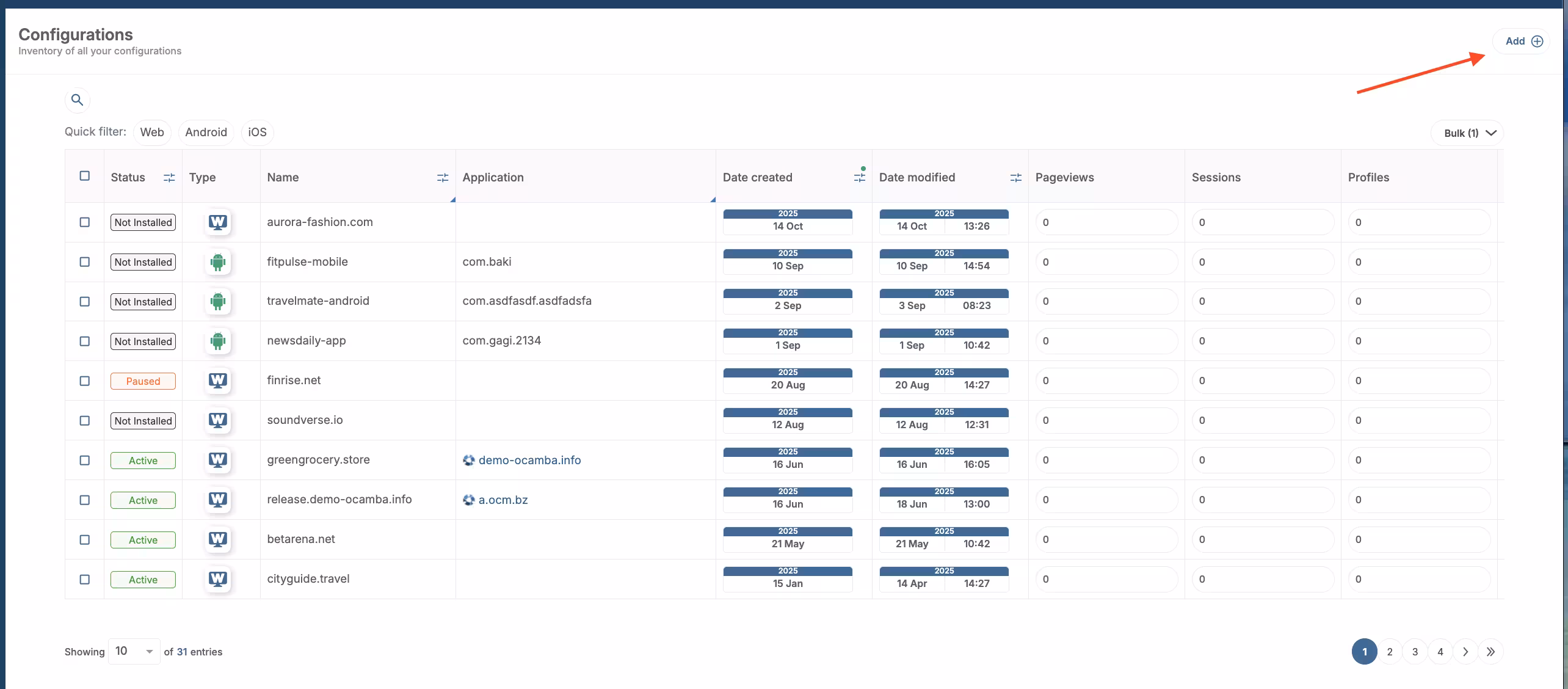 Add New Configuration