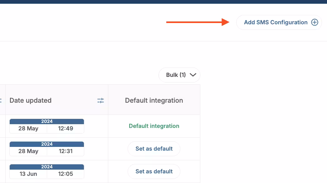 Add SMS configuration
