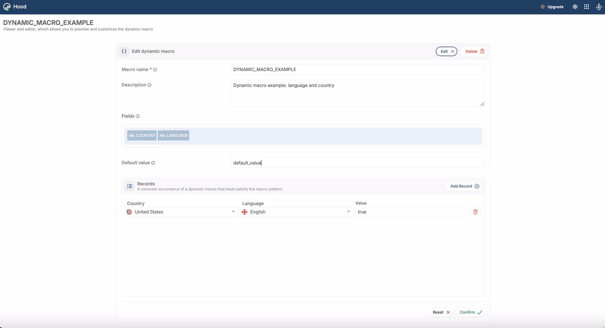 Dynamic macros overview