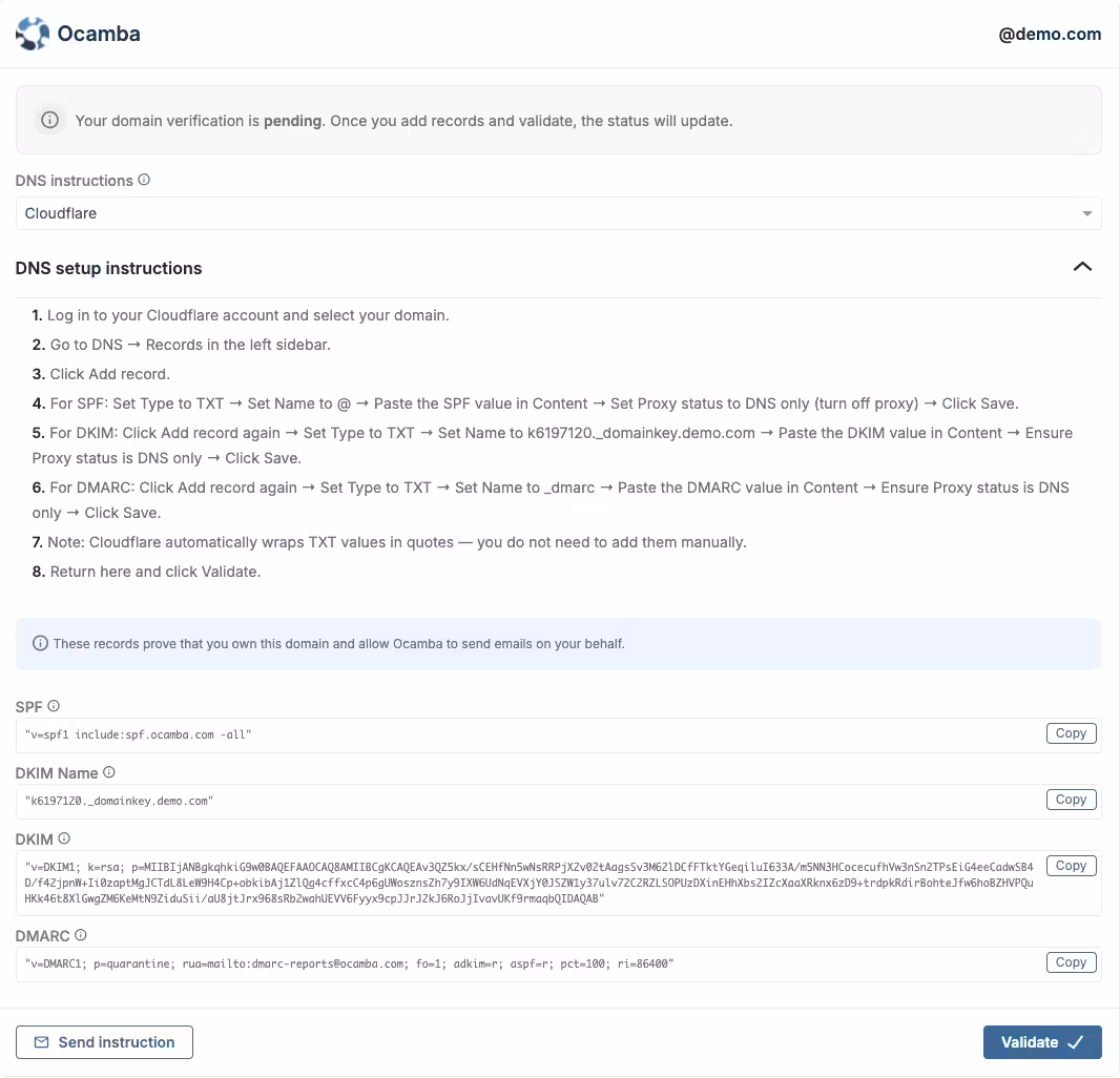 Select DNS provider
