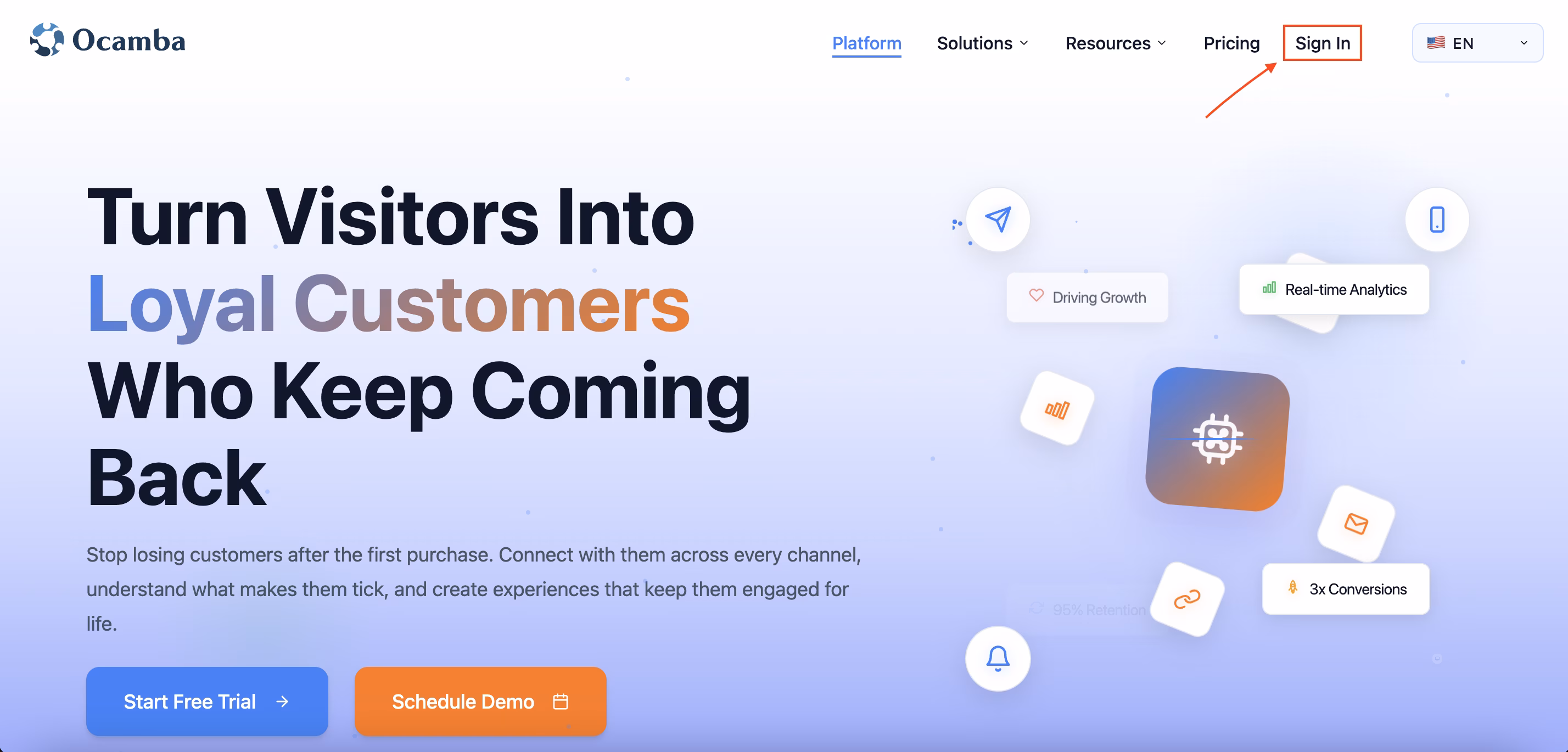 Ocamba Website Sign In